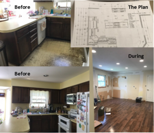 Kitchen Renovation, Before and During Renovation Photo